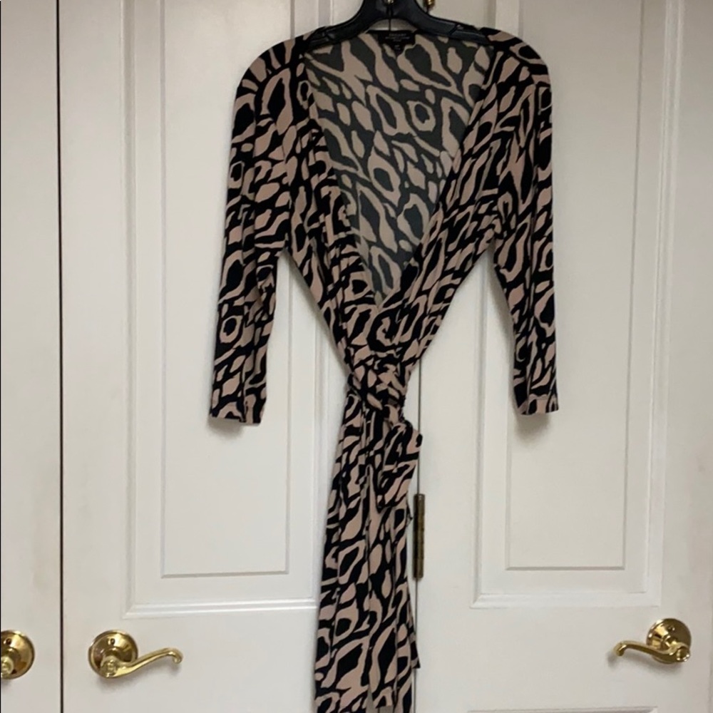 Animal Print True Wrap Dress